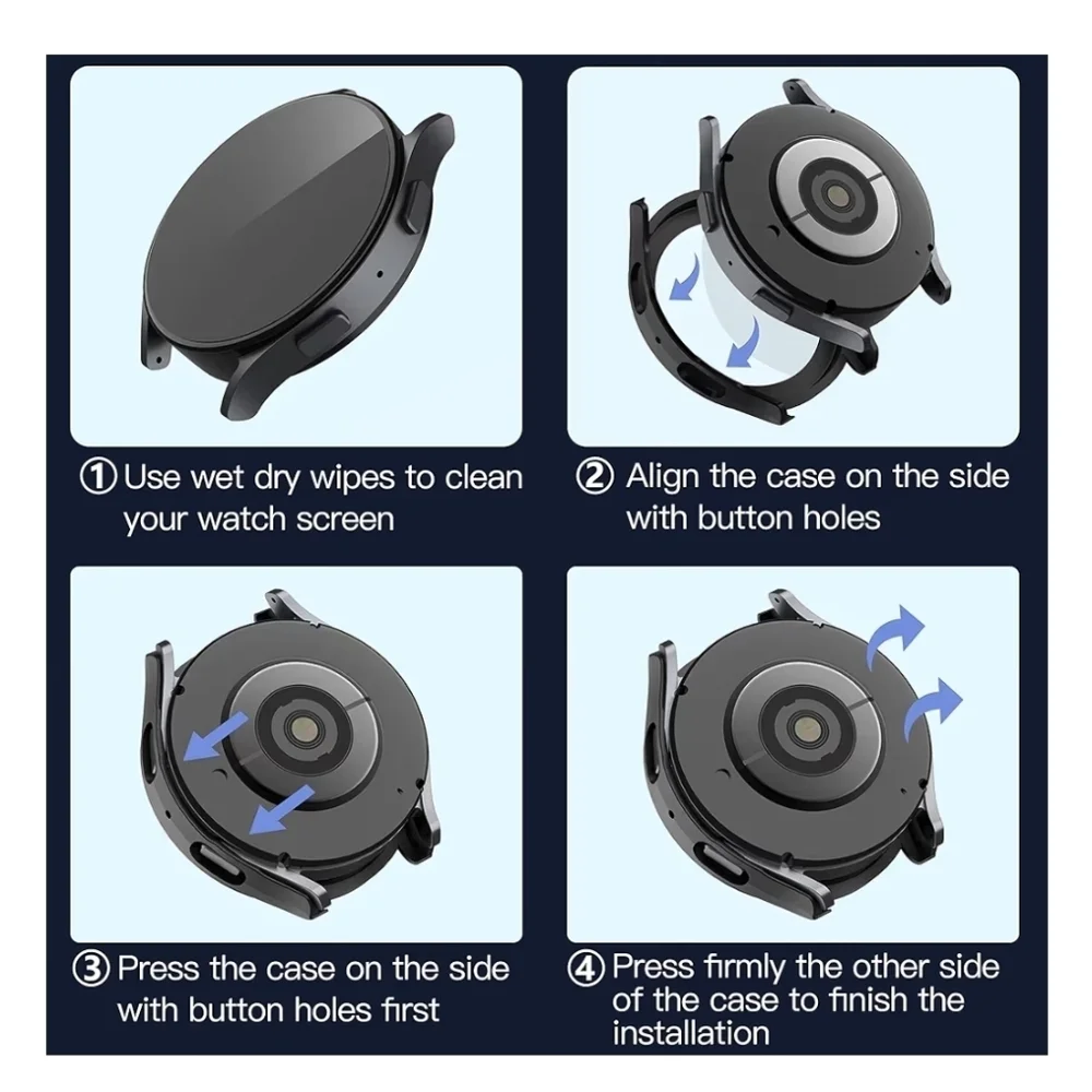 Black Smartwatch Protective Case